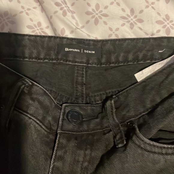 Black blue notes jeans with ripped legs, skinny Jean, high waisted - Picture 3 of 5